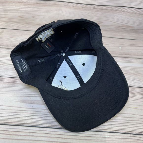 12 Monkeys Vapor Hat Flexfit Black Strapback Adjustable Cap Gold Logo Vape Brand - Picture 7 of 12